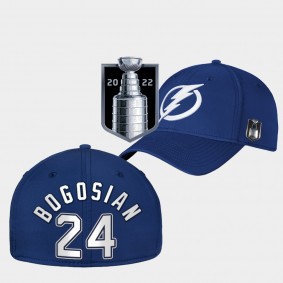 Zach Bogosian Tampa Bay Lightning Hat 2022 Atlantic Conference Champs Blue Flex